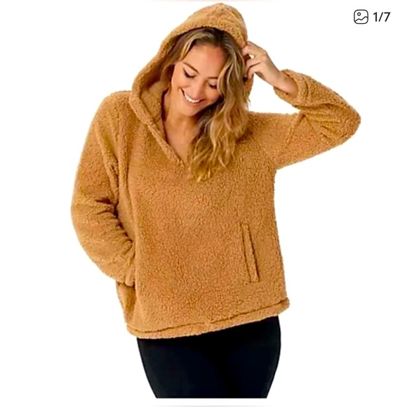 KOOLABURRA By UGG Cozy Sherpa Pullover Hooded with Pockets - Picture 1 of 6